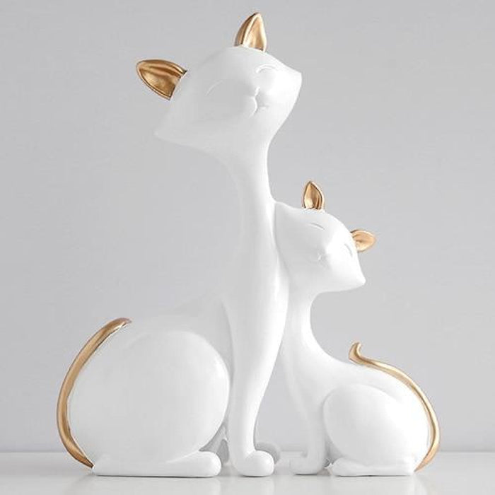 Resin Cat Figurines Miniatures Decorative Desktop Statue