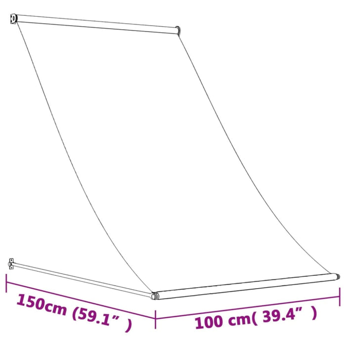 Retractable Awning Anthracite 100x150 Cm Fabric And Steel