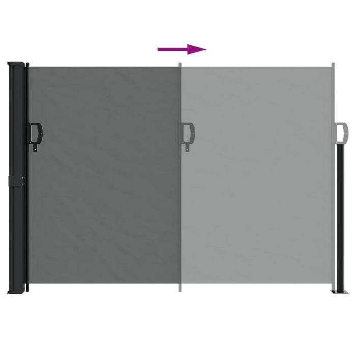 Retractable Side Awning Anthracite 140x300 Cm Abbatbn