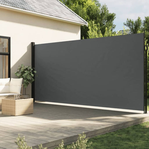 Retractable Side Awning Anthracite 200x600 Cm Abbaplt