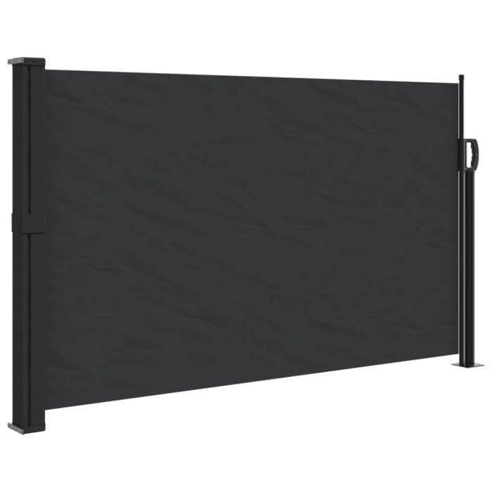 Retractable Side Awning Black 120x600 Cm Abbaank