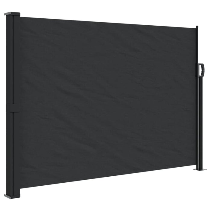 Retractable Side Awning Black 140x600 Cm Abbapba