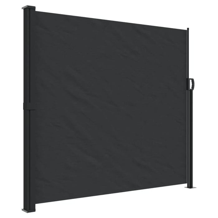 Retractable Side Awning Black 180x600 Cm Abbapta