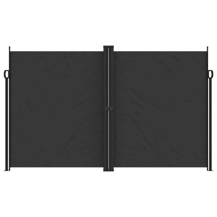 Retractable Side Awning Black 200x1000 Cm Abbaipk