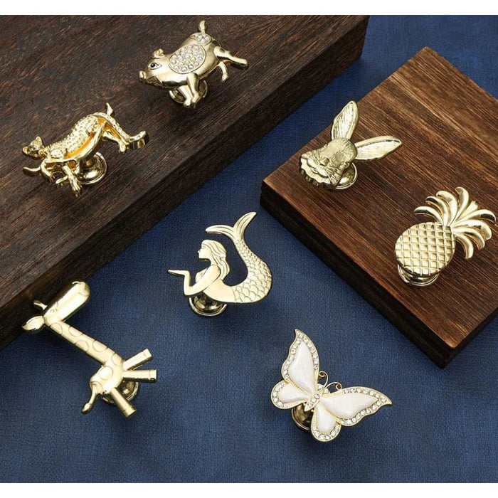 Retro Copper Animal Cabinet Knobs For Furniture