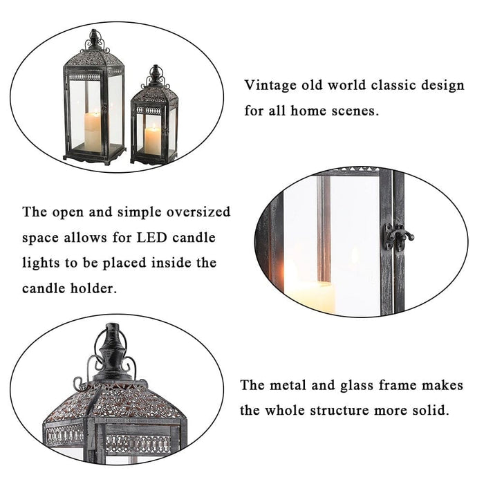 Retro Metal Candle Holders Lantern For Home Decor