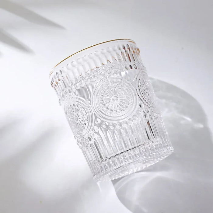 Retro Sun Flower Glass Cup Set