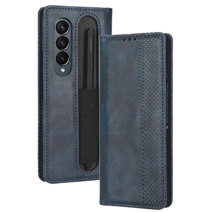 Retro Texture Leather Phone Case With Magnetic Buckle