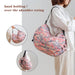 Reusable Foldable Shopping Bag Pink Waterproof Oxford Cloth