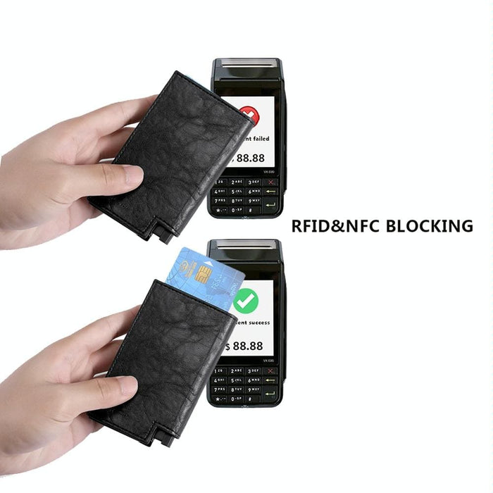 Rfid Bifold Wallet With Pop Up Card Holder