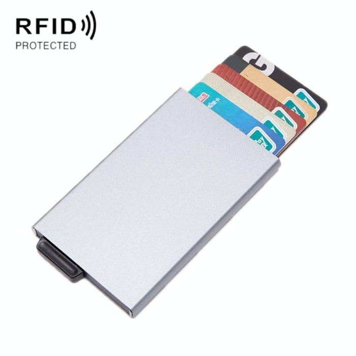 Rfid Blocking Aluminum Card Wallet With Automatic Eject