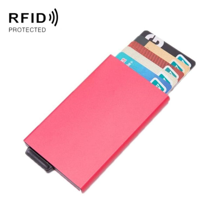 Rfid Blocking Aluminum Card Wallet With Automatic Eject