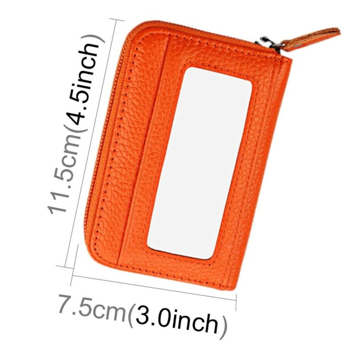 Rfid Blocking Leather Card Holder Wallet 12 Slots