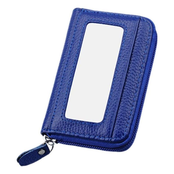 Rfid Blocking Leather Card Holder Wallet 12 Slots