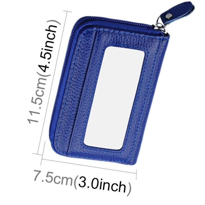 Rfid Blocking Leather Card Holder Wallet 12 Slots