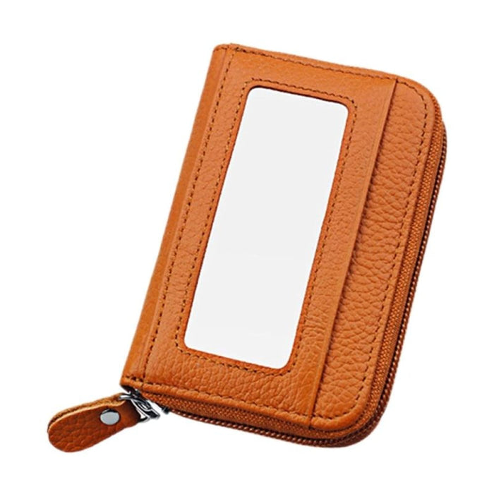 Rfid Blocking Leather Card Holder Wallet 12 Slots