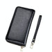 Rfid Blocking Leather Card Holder Wallet With Hand Strap