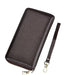 Rfid Blocking Leather Card Holder Wallet With Hand Strap