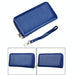 Rfid Blocking Leather Card Holder Wallet With Hand Strap