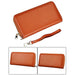 Rfid Blocking Leather Card Holder Wallet With Hand Strap