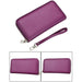 Rfid Blocking Leather Card Holder Wallet With Hand Strap