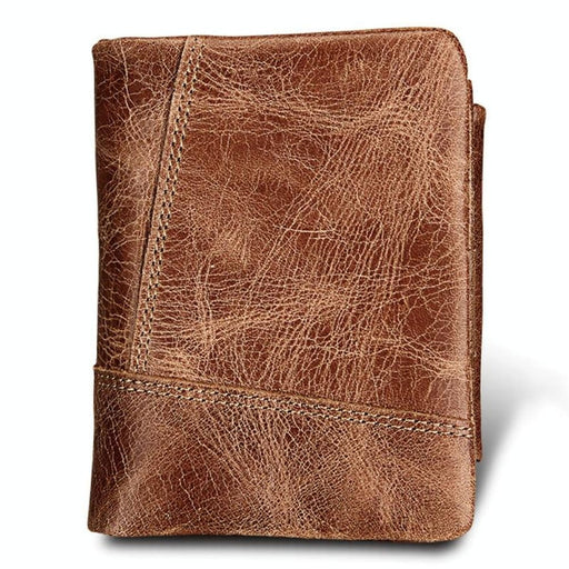 Rfid Blocking Leather Card Holder Wallet For Men Taupe