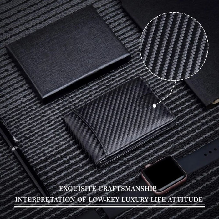 Rfid Carbon Fiber Mens Wallet Slim Compact And Secure