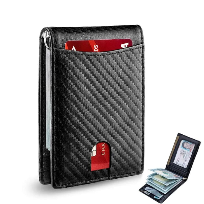 Rfid Carbon Fiber Mens Wallet Slim Compact And Secure