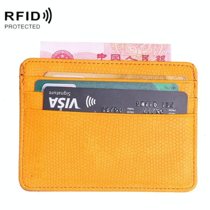 Rfid Lizard Pattern Pu Card Holder