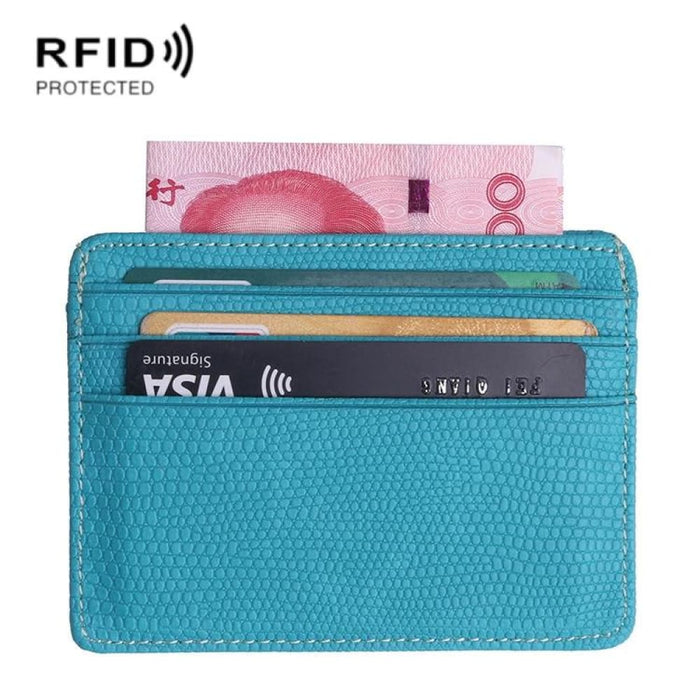 Rfid Lizard Pattern Pu Card Holder