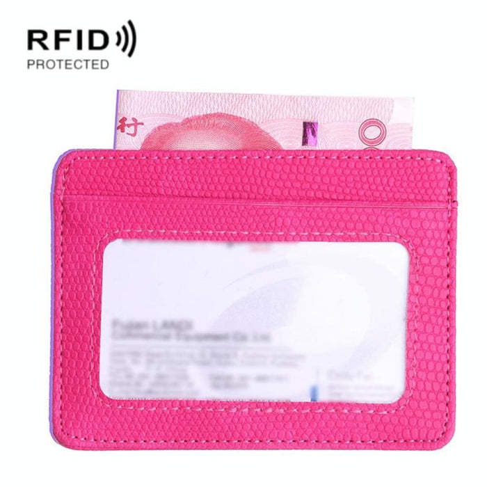 Rfid Lizard Pattern Pu Card Holder