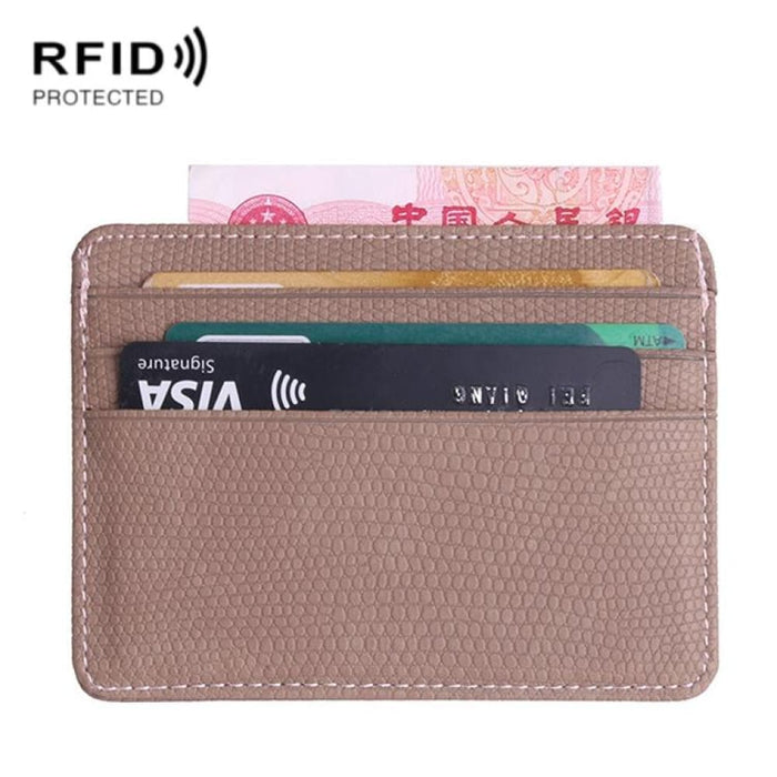 Rfid Lizard Pattern Pu Card Holder