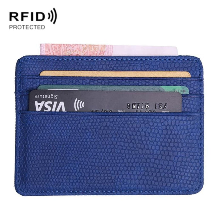 Rfid Lizard Pattern Pu Card Holder