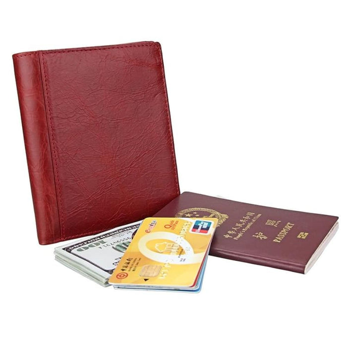 Rfid Multi Function Leather Passport Wallet