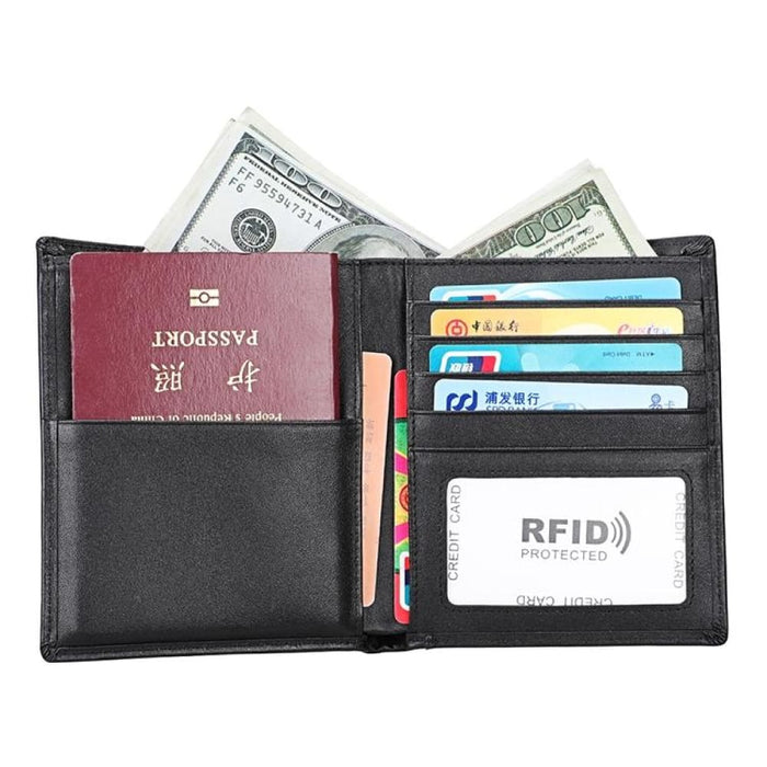 Rfid Multi Function Leather Passport Wallet