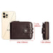 Rfid Protected Mens Leather Wallet With Coin Pocket