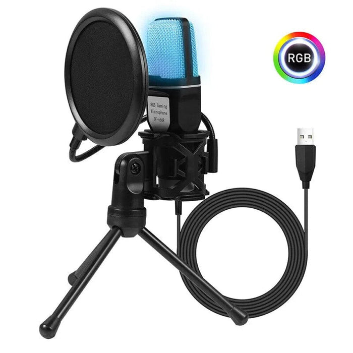 Rgb Usb Microphone For Gaming And Podcasting