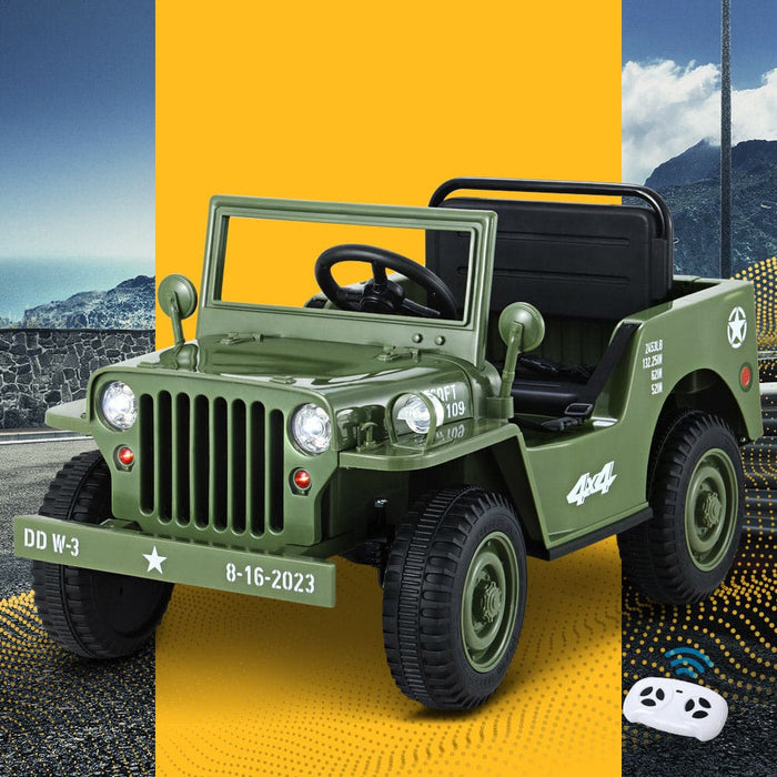 Rigo Ride On Car Jeep Kids Electric Military Toy Cars