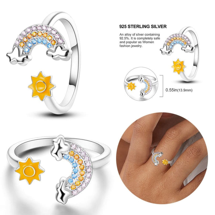 Rings For Women 925 Sterling Silver Fashion Colourful