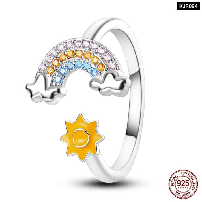 Rings For Women 925 Sterling Silver Fashion Colourful