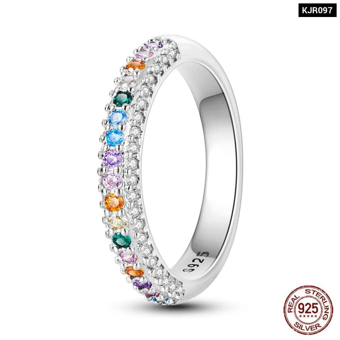 Rings For Women 925 Sterling Silver Fashion Colourful