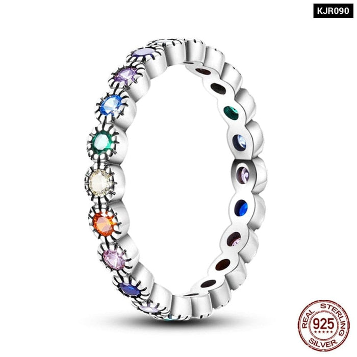 Rings For Women 925 Sterling Silver Fashion Colourful