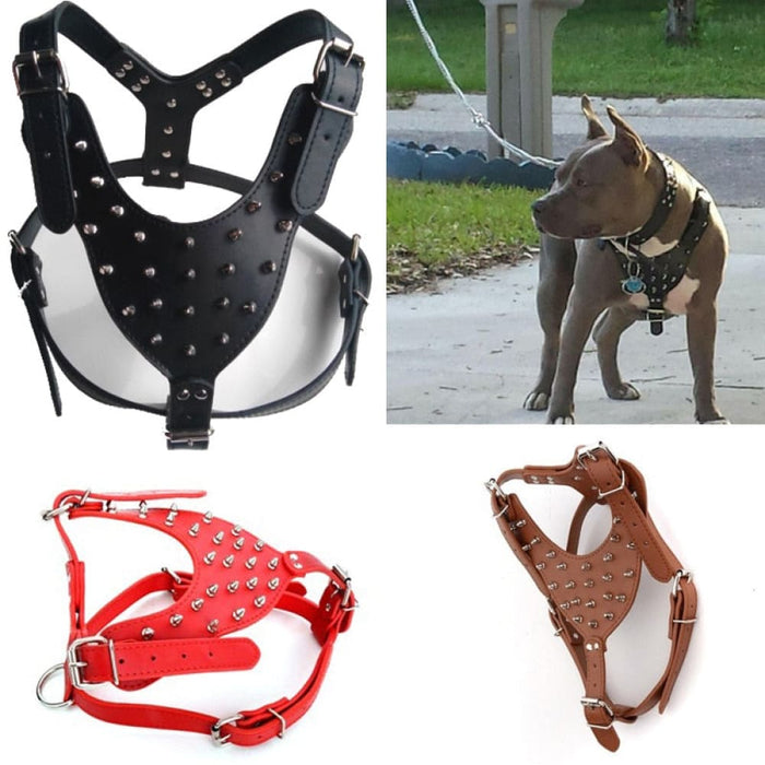 Rivets Spiked Studded Large Dog Harness