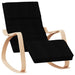 Rocking Chair Black Fabric Tpobii