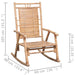 Rocking Chair With Cushion Bamboo Tbltkoo