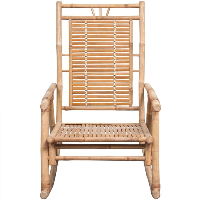 Rocking Chair With Cushion Bamboo Tbltkoo