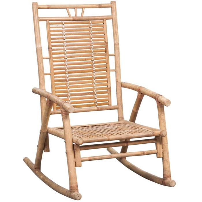 Rocking Chair With Cushion Bamboo Tbltkoo