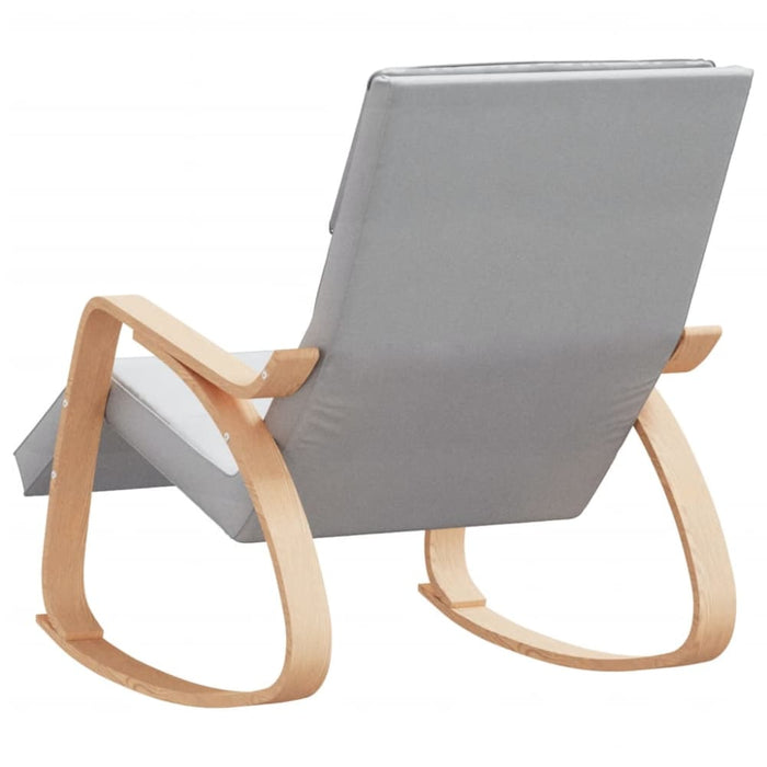 Rocking Chair Light Grey Fabric Tpobia