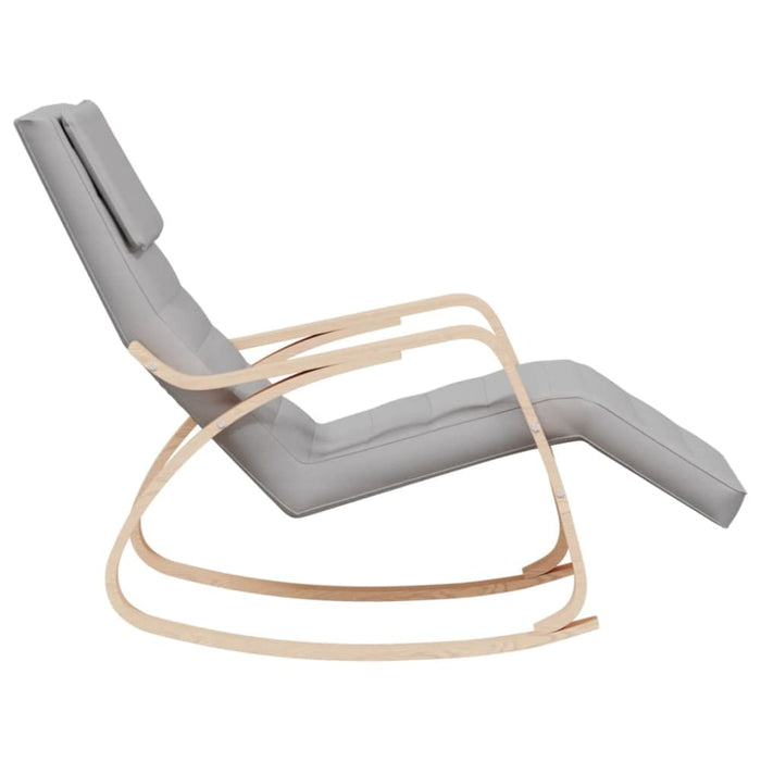 Rocking Chair Light Grey Fabric Tpobia