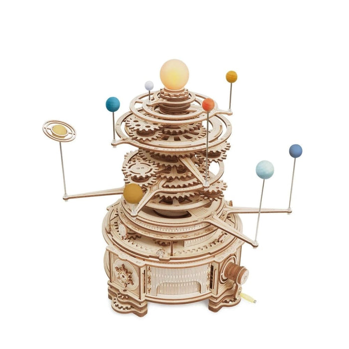 Rokr Mechanical Orrery 316pcs Rotatable Diy 3d Wooden